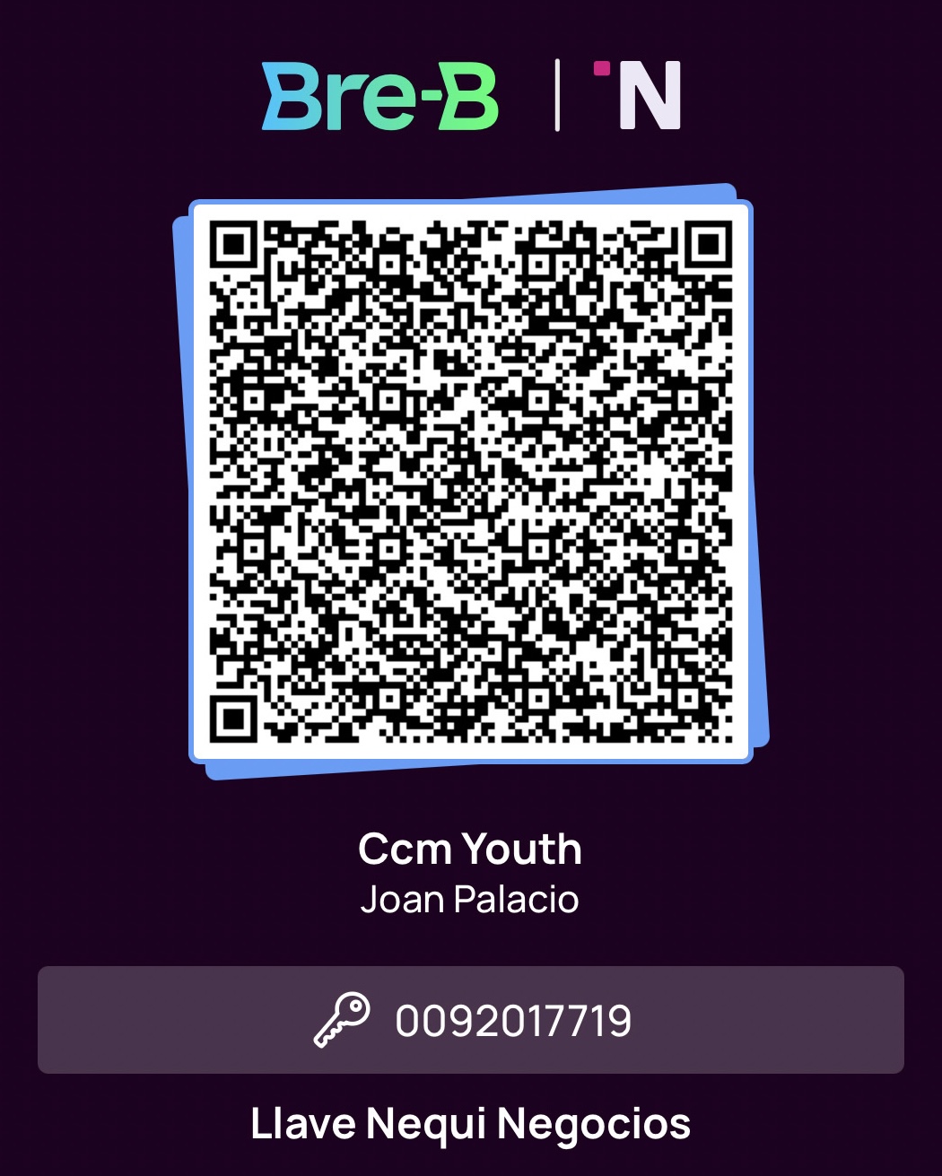QR Nequi - Ccm Youth